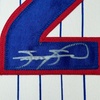 image:imageFramed AutographedSigned Sammy Sosa 33x42 Chicago Pinstripe Baseball Jersey Beckett BAS COA