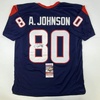 image:imageAutographedSigned Andre Johnson Houston Blue Football Jersey JSA COA