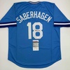 image:imageAutographedSigned Bret Saberhagen Kansas City Light Blue Baseball Jersey JSA COA