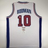 image:imageAutographedSigned Dennis Rodman Detroit White Basketball Jersey JSA COA