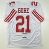image:imageAutographedSigned Frank Gore San Francisco White Football Jersey Beckett BAS COA