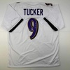 image:imageAutographedSigned Justin Tucker Baltimore White Football Jersey JSA COA