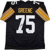 image:imageAutographedSigned Mean Joe Greene HOF 87 Pittsburgh Black Football Jersey JSA COA