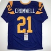 image:imageAutographedSigned Nolan Cromwell Los Angeles LA Blue Football Jersey JSA COA
