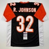 image:imageAutographedSigned Rudi Johnson Cincinnati Black Football Jersey JSA COA