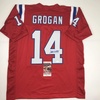 image:imageAutographedSigned Steve Grogan New England Red Football Jersey JSA COA