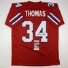 image:imageAutographedSigned Thurman Thomas Buffalo Red Football Jersey JSA COA
