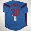 image:imageAutographedSigned Tim Raines Montreal Blue Baseball Jersey JSA COA