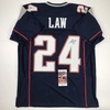 image:imageAutographedSigned Ty Law New England Blue Football Jersey JSA COA