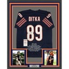 image:imageFramed AutographedSigned Mike Ditka 35x39 Chicago Blue Stat Football Jersey JSA COA