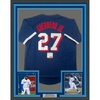 image:imageFramed AutographedSigned Vladimir Vlad Guerrero Jr 35x39 2021 AllStar Game Blue Baseball Jersey PSADNA COA