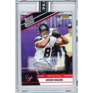 image:image2025 Panini Instant NFL Jayden Higgins 9 Rated Retro Rookie Auto 99 Houston Texans Rookie RC Football Card