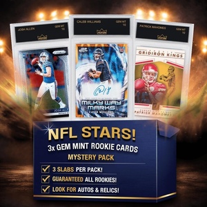 image:image3x NFL Stars Gem Mint Football Rookie Cards Mystery Pack  HOFSM 10 Graded