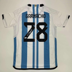 image:imageAutographedSigned Alejandro Garnacho Argentina Blue Soccer Futbol Jersey Beckett BAS COA
