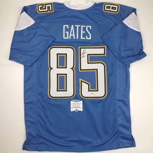 image:imageAutographedSigned Antonio Gates Los Angeles LA Powder Blue Football Jersey Beckett BAS COA