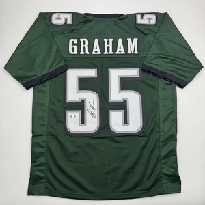 image:imageAutographedSigned Brandon Graham Philadelphia Green Football Jersey JSA COA