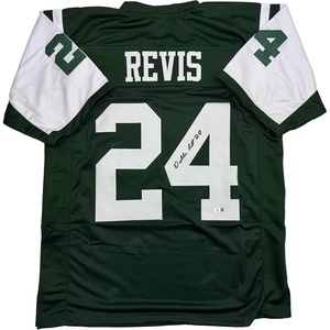 image:imageAutographedSigned Darrelle Revis New York Green Football Jersey Beckett BAS COA