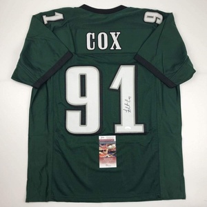 image:imageAutographedSigned Fletcher Cox Philadelphia Green Football Jersey JSA COA