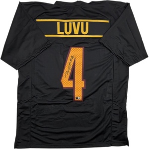 image:imageAutographedSigned Frankie Luvu Washington Black Football Jersey Beckett BAS COA