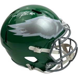 image:imageAutographedSigned Jason Kelce Philadelphia Eagles Kelly Green Full Size Replica Football Helmet PSADNA COA