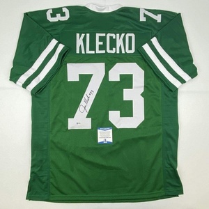 image:imageAutographedSigned Joe Klecko New York Green Football Jersey Beckett BAS COA