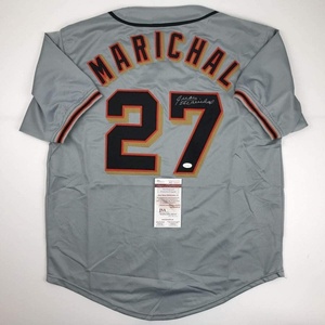 image:imageAutographedSigned Juan Marichal San Francisco Grey Baseball Jersey JSA COA
