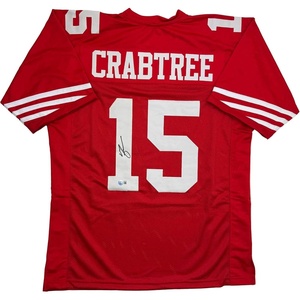 image:imageAutographedSigned Michael Crabtree San Francisco Red Football Jersey Beckett BAS COA
