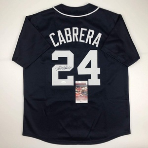 image:imageAutographedSigned Miguel Cabrera Detroit Blue Baseball Jersey JSA COA