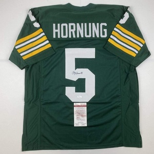 image:imageAutographedSigned Paul Hornung Green Bay Green Football Jersey JSA COA