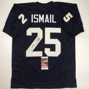 image:imageAutographedSigned Raghib Ismail Rocket Notre Dame Blue College Football Jersey JSA COA