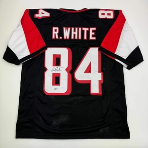 image:imageAutographedSigned Roddy White Atlanta Black Football Jersey Beckett BAS COA