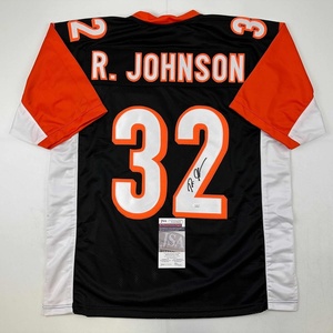 image:imageAutographedSigned Rudi Johnson Cincinnati Black Football Jersey JSA COA