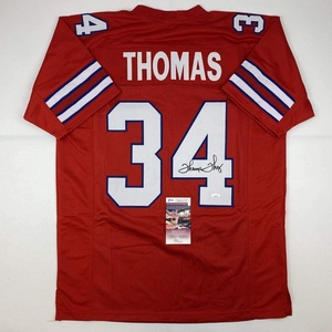 image:imageAutographedSigned Thurman Thomas Buffalo Red Football Jersey JSA COA