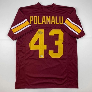 image:imageAutographedSigned Troy Polamalu USC Southen Cal Maroon College Football Jersey Beckett BAS COA