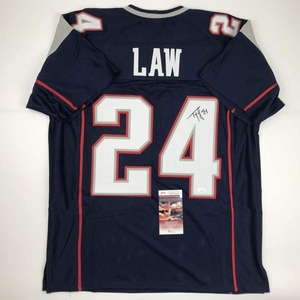 image:imageAutographedSigned Ty Law New England Blue Football Jersey JSA COA