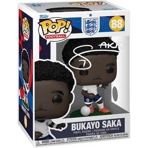 image:imageBukayo Saka 88 England Facsimile Signed Reprint Laser Autographed Funko POP Soccer Figurine with Protector Case