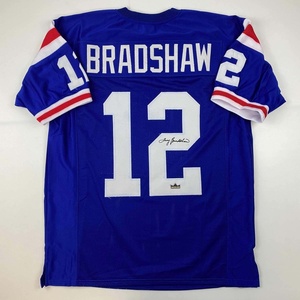 image:imageFacsimile Autographed Terry Bradshaw Louisiana Tech Blue Reprint Laser Auto College Football Jersey Size Mens XL