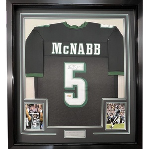 image:imageFramed AutographedSigned Donovan McNabb 33x42 Philadelphia Black Football Jersey JSA COA