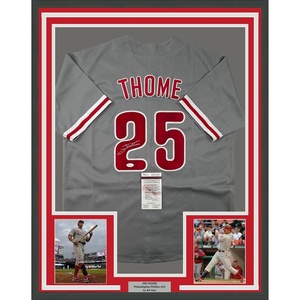 image:imageFramed AutographedSigned Jim Thome 33x42 Philadelphia Grey Baseball Jersey JSA COA