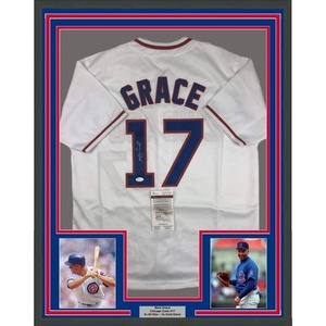 image:imageFramed AutographedSigned Mark Grace 33x42 Chicago White Baseball Jersey JSA COA