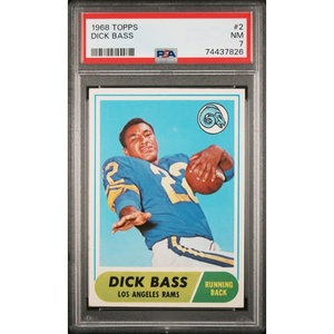 image:imageGraded 1968 Topps Dick Bass 2 Football Card PSA 7 Near Mint