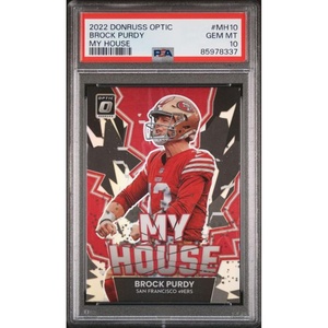 image:imageGraded 2022 Panini Donruss Optic Brock Purdy MH10 My House Rookie RC Football Card PSA 10 Gem Mint