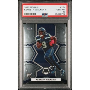 image:imageGraded 2022 Panini Mosaic Kenneth Walker III 284 Rookie RC Football Card PSA 10 Gem Mint
