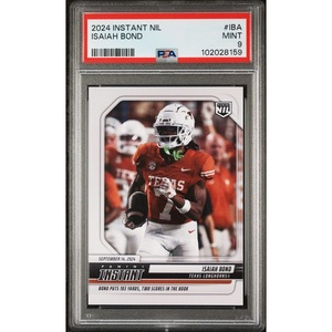 image:imageGraded 2024 Panini Instant NIL Isaiah Bond IBA Rookie RC Football Card PSA 9 Mint