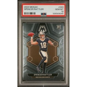 image:imageGraded 2024 Panini Mosaic Spencer Rattler 393 Rookie RC Football Card PSA 10 Gem Mint
