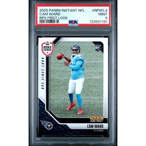 image:imageGraded 2025 Panini Instant Cam Ward RPSFL4 RPS First Look Rookie RC Football Card PSA 9 Mint