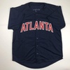 image:imageAutographedSigned David Justice Atlanta Blue Baseball Jersey JSA COA