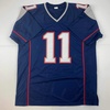 image:imageFacsimile Autographed Julian Edelman New England Blue Reprint Laser Auto Football Jersey Size Mens XL