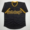 image:imageFacsimile Autographed Konnor Griffin Pittsburgh Black Reprint Laser Auto Baseball Jersey Size Mens XL