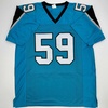 image:imageFacsimile Autographed Luke Kuechly Carolina Blue Reprint Laser Auto Football Jersey Size Mens XL